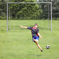SPORTNOW 10ft x 6.5ft Football Goal, Simple Set Up Football Training Net