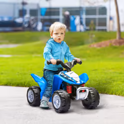 AIYAPLAY Honda Licensed Kids Electric Quad Bike 6V ATV for 1.5-3 Years, Blue