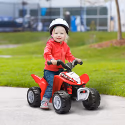 AIYAPLAY Honda Licensed Kids Electric Quad Bike 6V ATV for 1.5-3 Years, Red