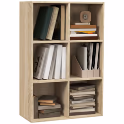 HOMCOM Cubic Cabinet Bookcase Storage Shelves for Home Office, Oak - Additional view 8