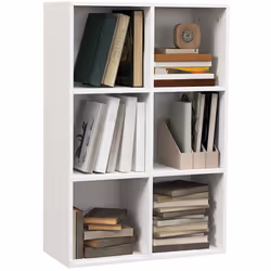HOMCOM Cubic Cabinet Bookcase Storage Shelves for Home Office, White - Additional view 7