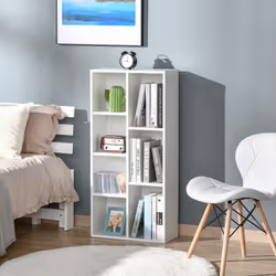 HOMCOM Bookcase Modern Bookshelf Cabinet for Home Office White - Additional view 5