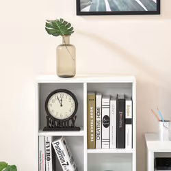 HOMCOM Bookcase Modern Bookshelf Cabinet for Home Office White - Additional view 6