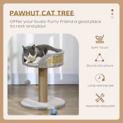 PawHut Cat Tree Tower Activity Centre with Scratching Posts Grey