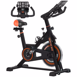 HOMCOM 8kg Flywheel Exercise Bike with Adjustable Height, Resistance, Black - Additional view 8