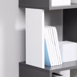 HOMCOM 5-Tier Bookshelf Freestanding Bookcase Storage Shelves, White - Additional view 4