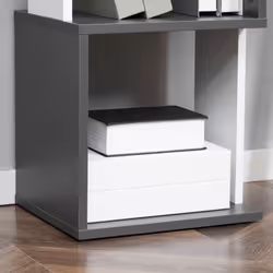 HOMCOM 5-Tier Bookshelf Freestanding Bookcase Storage Shelves, White - Additional view 6