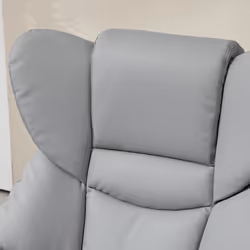 HOMCOM PU Leather Manual Reclining Armchair Footstool Padded Seat Light Grey - Additional view 5