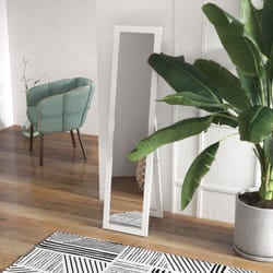 HOMCOM Full Length Mirror, Farmhouse Wall Mirror, Hanging & Freestanding