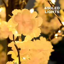 HOMCOM 180cm Cherry Blossom Tree Light with 350 LED Lights Fake Sakura Tree