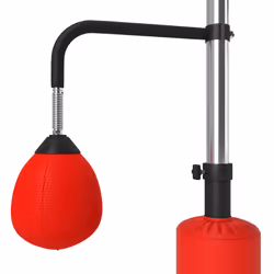 HOMCOM 3-in-1 Punching Bag with 2 Speedballs, 360 Reflex Bar, Red - Additional view 8