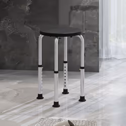 HOMCOM Bath Chair Height Adjustable Shower Seat for Elderly Disabled Black - Additional view 8