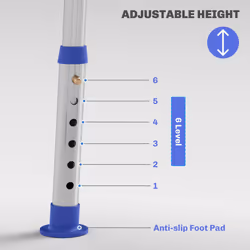 HOMCOM Shower Stool for Elderly Disabled Adjustable Shower Stool Blue - Additional view 6
