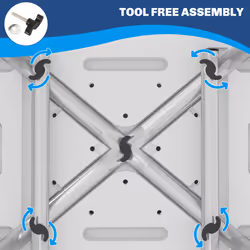HOMCOM Shower Stool for Elderly Disabled Adjustable Shower Stool Light Blue - Additional view 5
