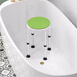 HOMCOM 360 Degree Swivel Shower Stool w/ Non-Slip Feet for Disabled Green - Additional view 5