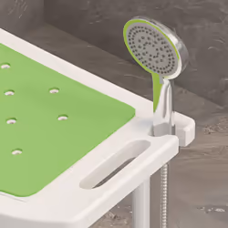 HOMCOM Adjust Aluminium Bath Stool Shower Non-Slip w/ Shower Hole, Green - Additional view 7