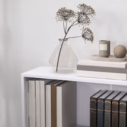 HOMCOM Bookshelf Display Storage Shelf with 2 Compartments for Study White - Additional view 6