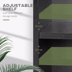 HOMCOM Bookshelf Display Storage Shelf with 2 Compartments for Study Black