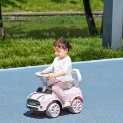 AIYAPLAY Ride On Car Foot To Floor Sliding Car w/ Air Horn - Pink