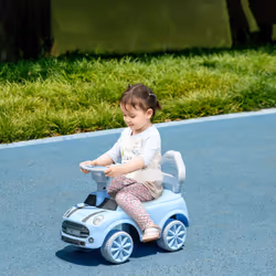 AIYAPLAY Ride On Car Foot To Floor Sliding Car w/ Air Horn - Light Blue