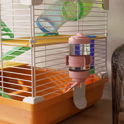 Pawhut 5 Tier Hamster Cage Carrier Habitat w/ Exercise Wheels, Orange - Additional view 7