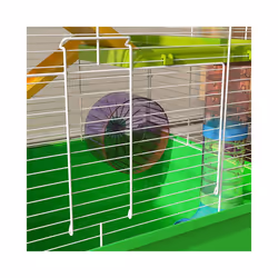 PawHut Hamster Cage w/ Water Bottle, Exercise Wheel, Tubes, Ramps - Green - Additional view 6