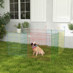 PawHut Pet Playpen Dog Puppy Crate Kennel w/ Door, 60H x Î¦156cm
