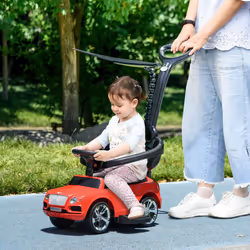 AIYAPLAY Bentley Bentayga Licensed Baby Push Car w/ Under Seat Storage - Red