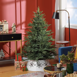 HOMCOM 5 Foot Artificial Christmas Tree with Realistic Hinged Branches, Green