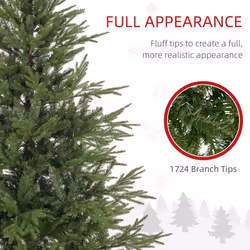 HOMCOM 5 Foot Artificial Christmas Tree with Realistic Hinged Branches, Green
