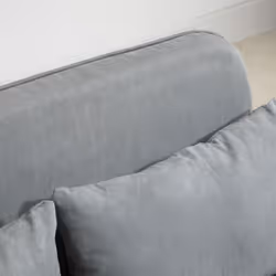HOMCOM Fabric Convertible 2 Seater Sofa Bed w/ 2 Pillows, Light Grey - Additional view 8