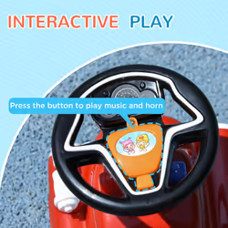 AIYAPLAY Ride On Car Foot to Floor Design with Under Seat Storage, Red - Additional view 4