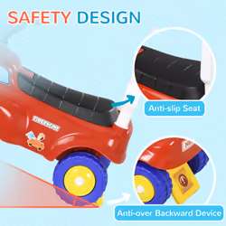 AIYAPLAY Ride On Car Foot to Floor Design with Under Seat Storage, Red - Additional view 6