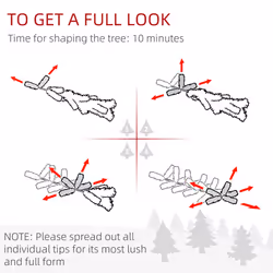 HOMCOM 5 Ft Artificial Christmas Tree with Realistic Snow Branches, LED Lights - Additional view 5
