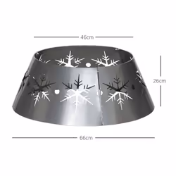 HOMCOM Christmas Tree Base Cover with Hollow Snowflake Patterns Xmas Decoration
