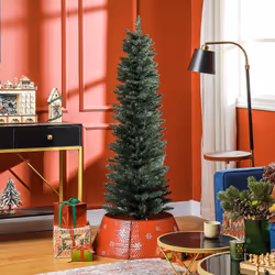 HOMCOM 5 Foot Artificial Pencil Christmas Tree with  Branches, Green