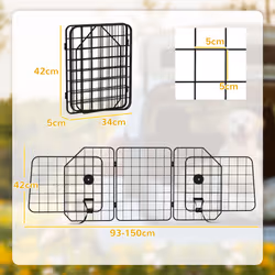 PawHut Dog Guard for SUVs, Vehicles, Vans, Car Barrier with Adjustable Width - Additional view 5