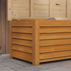 Outsunny 292L Outdoor Storage Box for Patio, Pool, Light Brown - Additional view 6