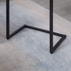 HOMCOM C-Shaped Nesting Tables Set of 3 with Steel Frame, Rustic Brown - Additional view 8