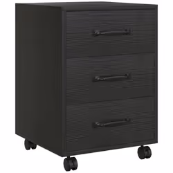 HOMCOM File Cabinet with 3 Drawers, Under Desk Mobile Filing Cabinet Black - Additional view 8