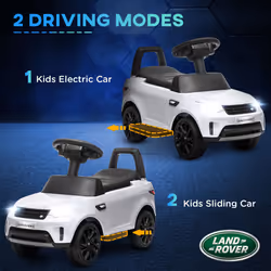 AIYAPLAY Land Rover Licensed Kids Ride On Car, Sliding Car, White