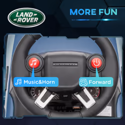 AIYAPLAY Land Rover Licensed Kids Ride On Car, Sliding Car, Light Blue - Additional view 6