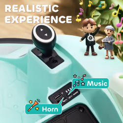 AIYAPLAY 360 Rotation 12V Kids Bumper Car w/ Remote Control, Green - Additional view 4