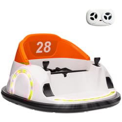 AIYAPLAY 360 Rotation 12V Kids Bumper Car w/ Remote Control, Orange