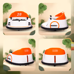 AIYAPLAY 360 Rotation 12V Kids Bumper Car w/ Remote Control, Orange - Additional view 9