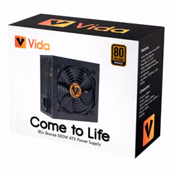 VIDA ATX-500W power supply unit 24-pin ATX Black - Additional view 4