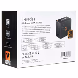 VIDA Heracles power supply unit 650 W 20+4 pin ATX ATX Black - Additional view 7