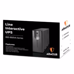 VIDA Armour 650VA uninterruptible power supply (UPS) Line-Interactive 0.65 kVA 390 W 2 AC outlet(s) - Additional view 5