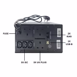 VIDA Armour 1000VA uninterruptible power supply (UPS) Line-Interactive 1 kVA 600 W 6 AC outlet(s) - Additional view 3