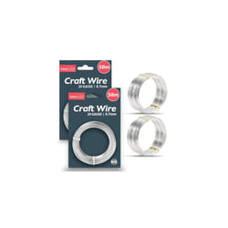 2pk Silver Craft Wire for Crafting 100m | 20 Gauge Metal Wire for Craft 0.7mm | Jewellery Wire, Modelling Wire for Clay Sculptures, Armature Wire for